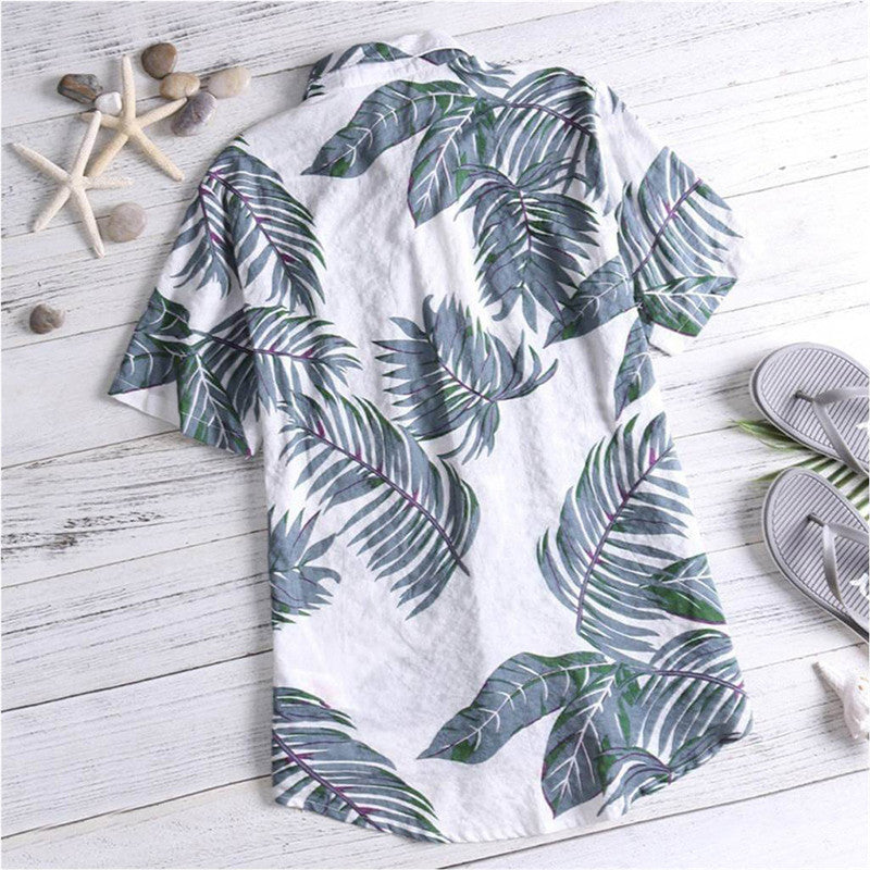 Men's Fit Cotton Floral Hawaiian Shirt