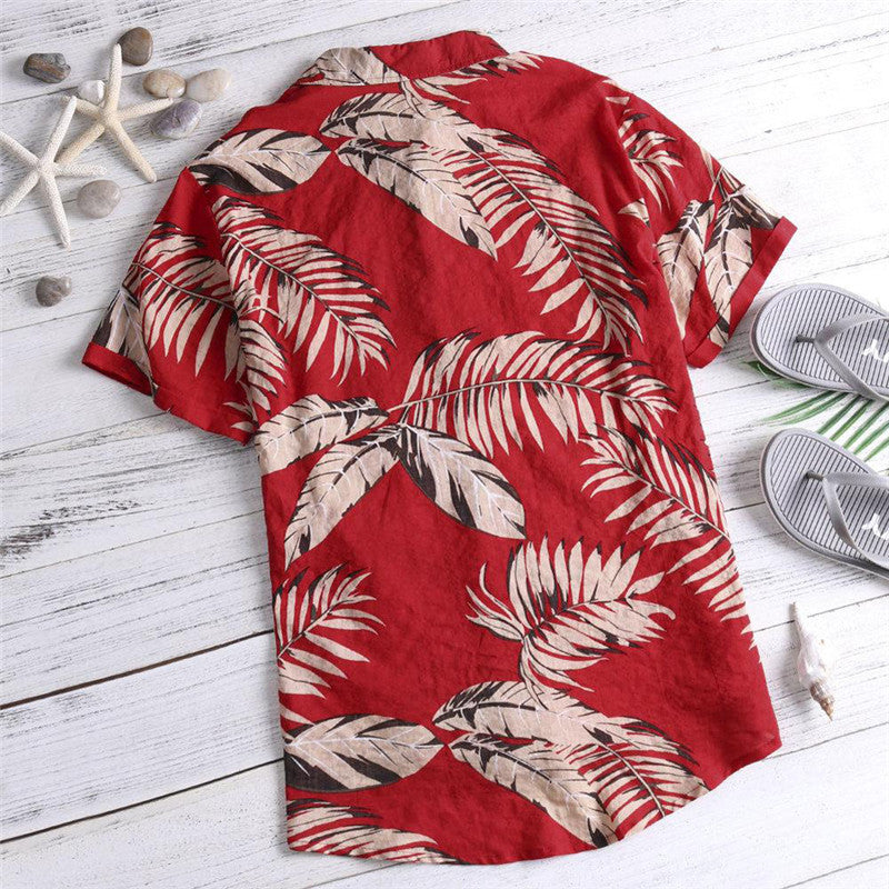 Men's Fit Cotton Floral Hawaiian Shirt
